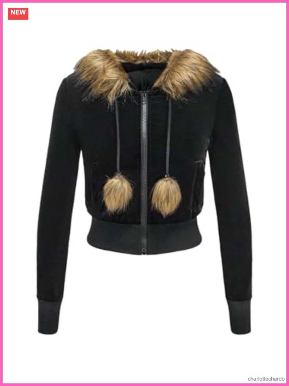 Women's Zip Up Cropped Hoodie Fuzzy Velvet Drawstring Long Sleeve Slim Fit